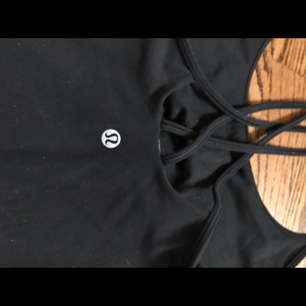 Lululemon Black Tank Sz 10 Free to be Me everlux